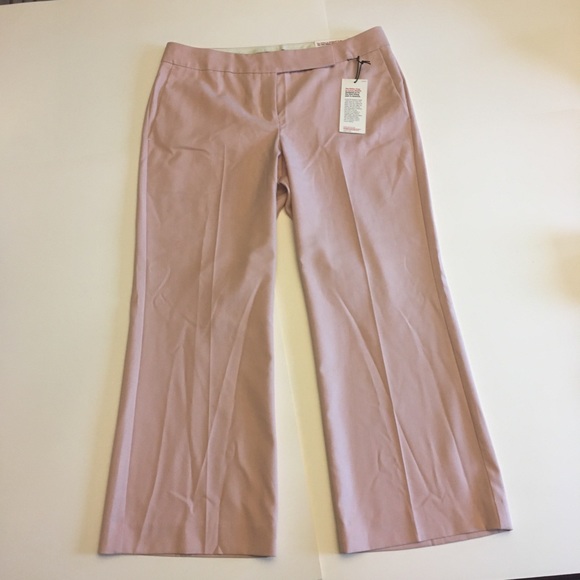 Express Editor Pink Flare Crop Pants - Picture 6 of 7